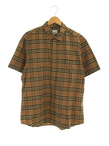 BURBERRY LONDON◆ノバチェック/半袖シャツ/XL/コットン/キャメル/チェック