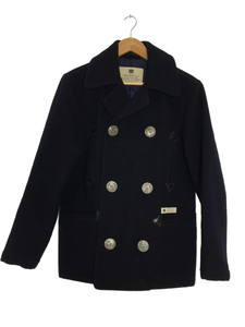 NEIGHBORHOOD◆PEA/WN-COAT/ピーコート/142AQNH-JKM05/コンチョボタン/裏キルト/ネイビー/M