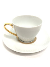 Noritake◆カップ&ソーサー/2点セット/WHT/未使用/P5389A/H-425/椀皿金ペアセット/箱付き_画像2