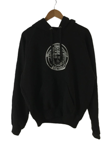 VERSACE◆パーカー/L/コットン/BLK