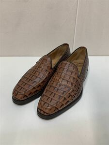 Tricker*s*Needles/ special order /8050/APRON SLIP-ON/ black ko type pushed / box have / Loafer /UK6/ Brown 