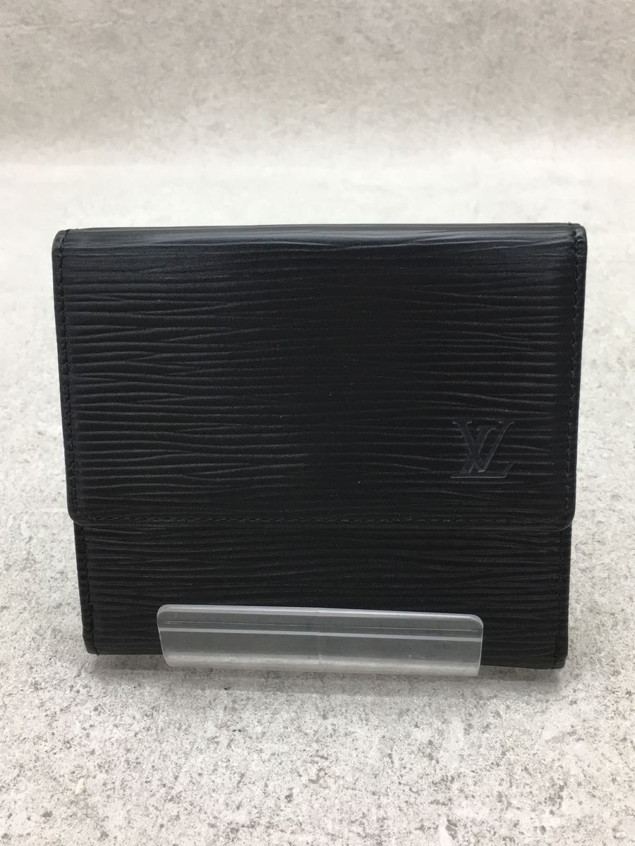 LOUIS VUITTON◇ポルト・カルト・クレディ円_エピ_BLK/レザー/BLK/メンズ-