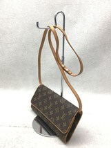 LOUIS VUITTON◆ポシェット・ツインGM_モノグラム/PVC/ブラウン/M51852/FL0021_画像2