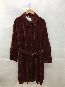 doublet◆2021AW/CUT OFF VELVET COAT/コート/M/ベロア/ブラウン/21AW09CO46