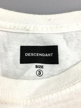 DESCENDANT◆長袖Tシャツ/3/コットン/WHT_画像3