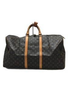 LOUIS VUITTON◆ルイヴィトン/キーポル55_モノグラム_BRW/PVC/BRW