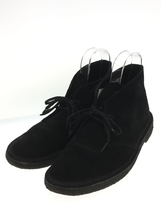 Clarks◆チャッカブーツ/26cm/BLK/スウェード_画像2