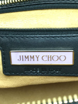 JIMMY CHOO◆ハンドバッグ/ハラコ/BLK/フラップ/アニマル柄/ジャガー/レオパード_画像3