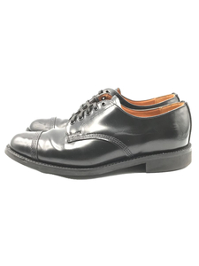 SANDERS◆シューズ/BLK/レザー/MILITARY DERBY SHOE/スレ有り