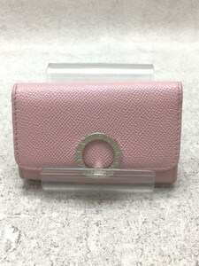 BVLGARI◆キーケース/レザー/ピンク/291405/クリップ型/6連キーフック