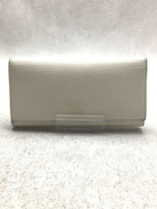 GUCCI◆長サイフ_スウィング/レザー/WHT/レディース