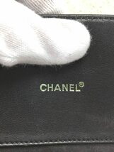 CHANEL◆長財布/レザー/BLK_画像3