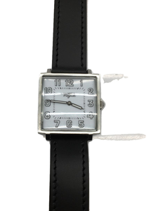 VAGUE WATCH CO.◆クォーツ腕時計/アナログ/レザー/WHT/×UNIVERSAL PRODUCT/CARRE LEATHER