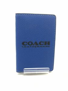 COACH◆カードケース/レザー/BLU