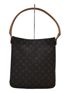 LOUIS VUITTON◆ルーピング_モノグラム_BRW/PVC/BRW