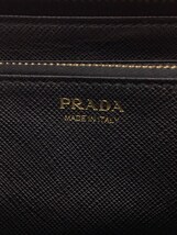 PRADA◆長財布/PVC/BLK_画像3