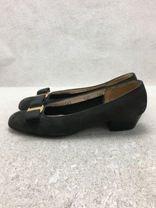 Salvatore Ferragamo◆パンプス/-/BLK/スウェード