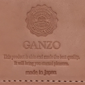 GANZO◆2つ折り財布/レザー/ブラック/メンズ/コードバン/日本製/ガンゾの画像3