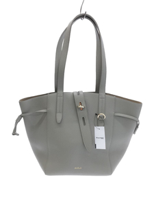 FURLA◆トートバッグ/レザー/GRY