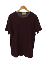 GUCCI◆18SS/44168-X3A8/トーナルブランドロゴクルーネックTシャツ/XL/コットン/BRD/無地_画像1