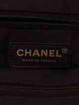 CHANEL◆トートバッグ/ナイロン/BLK/総柄_画像5