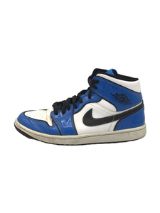 NIKE◆AIR JORDAN 1 MID SE_エアジョーダン 1 ミッド/26.5cm/BLU