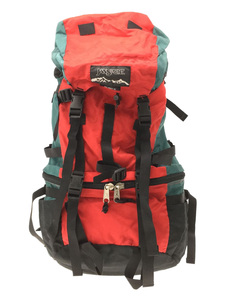 JANSPORT◆RED ROCK 50/バックパック/リュック/ポリエステル/レッド×グリーン/無地