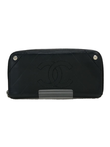 CHANEL◆ココマーク/Vステッチ/レザーカーフ/長財布/レザー/BLK/レディース/A33487/10977508