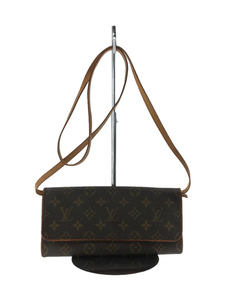 LOUIS VUITTON◆M51852/ポシェット・ツインGM_モノグラム_BRW/PVC/BRW