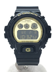 CASIO◆カシオ/クォーツ腕時計/DW-6900CB-1/デジタル/ラバー/GLD/BLK