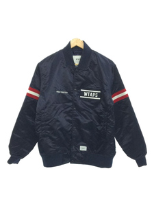 WTAPS◆TEAM JACKET EX37_COLLECTION/ブルゾン/1/ナイロン/NVY/18AW/バックロゴ