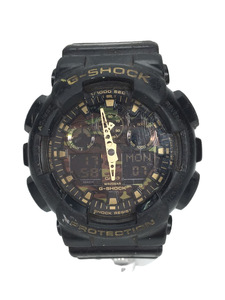 CASIO◆クォーツ腕時計・G-SHOCK/デジアナ/BLK/GA-100CF-1A9JF