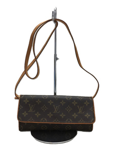 LOUIS VUITTON◆ルイヴィトン/ポシェット・ツインGM_モノグラム_BRW/PVC/BRW