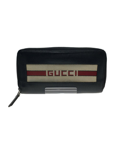 GUCCI◆長財布/レザー/BLK/メンズ