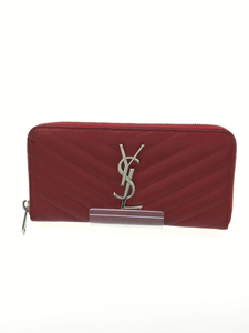 YVES SAINT LAURENT◆イヴサンローラン/長財布/レザー/RED/レディース