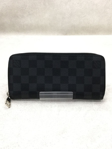 LOUIS VUITTON◆ジッピー・ウォレット・ヴェルティカル_ダミエ・グラフィット_BLK/PVC/BLK/総柄/M63095