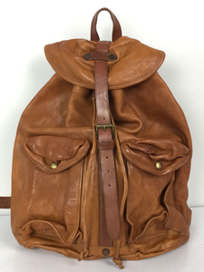 RRL* rucksack / leather / Brown / plain / leather bag 