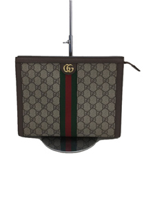 GUCCI◆クラッチバッグ/PVC/BRW/オフディアGGスプリーム/625549