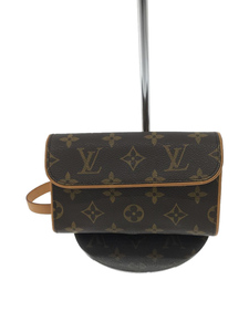 LOUIS VUITTON◆M51855/ポシェット・フロランティーヌ_モノグラム_BRW/ウエストポーチ/PVC/BRW