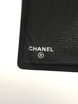 CHANEL◆12番台/カメリア/バタフライ/シルバー金具/長財布/レザー/BLK/レディース_画像3