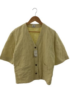 6(ROKU) BEAUTY & YOUTH UNITED ARROWS◆半袖ブラウス/-/コットン/IVO/COTTON JACQUARD V NECK 5SLEEVE SHIRT