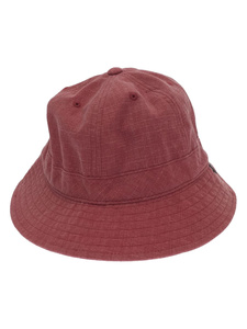 STUSSY◆washed ripstop bell bucket hat/バケットハット/L/コットン/RED/132928