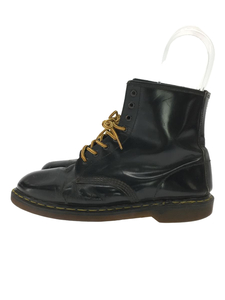 Dr.Martens◆レースアップブーツ/-/BLK/イングランド製/8ホール/ひび割れ/1460