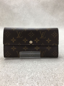 LOUIS VUITTON◆ポルト・フォイユ・サラ(OLD)_モノグラム_BRW/PVC/BRW/モノグラム/メンズ