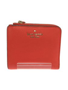 kate spade new york◆2つ折り財布/レザー/RED/レディース