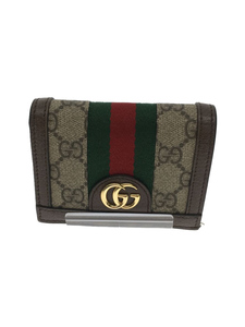 GUCCI◆2ツ折サイフ_オフィディア_GGスプリーム/レザー/レディース