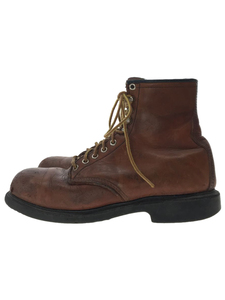 RED WING◆PT91/レースアップブーツ/-/BRW/レザー/2218/着用感・つま先ダメージ有