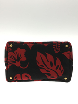 PRADA◆トートバッグ/キャンバス/BLK/花柄/B2642B/CANAPA STAMPATA ROSSO/カナパ_画像4