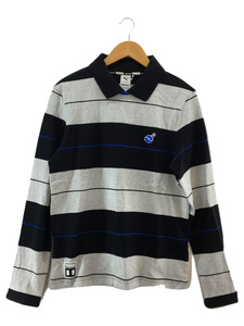 PUMA* polo-shirt /S/ cotton /GRY/ stripe 