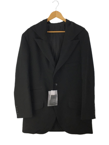 yohji yamamoto POUR HOMME◆22AW/W/gabardine hooded jacket/テーラードジャケット/2/ウール/ブラック/